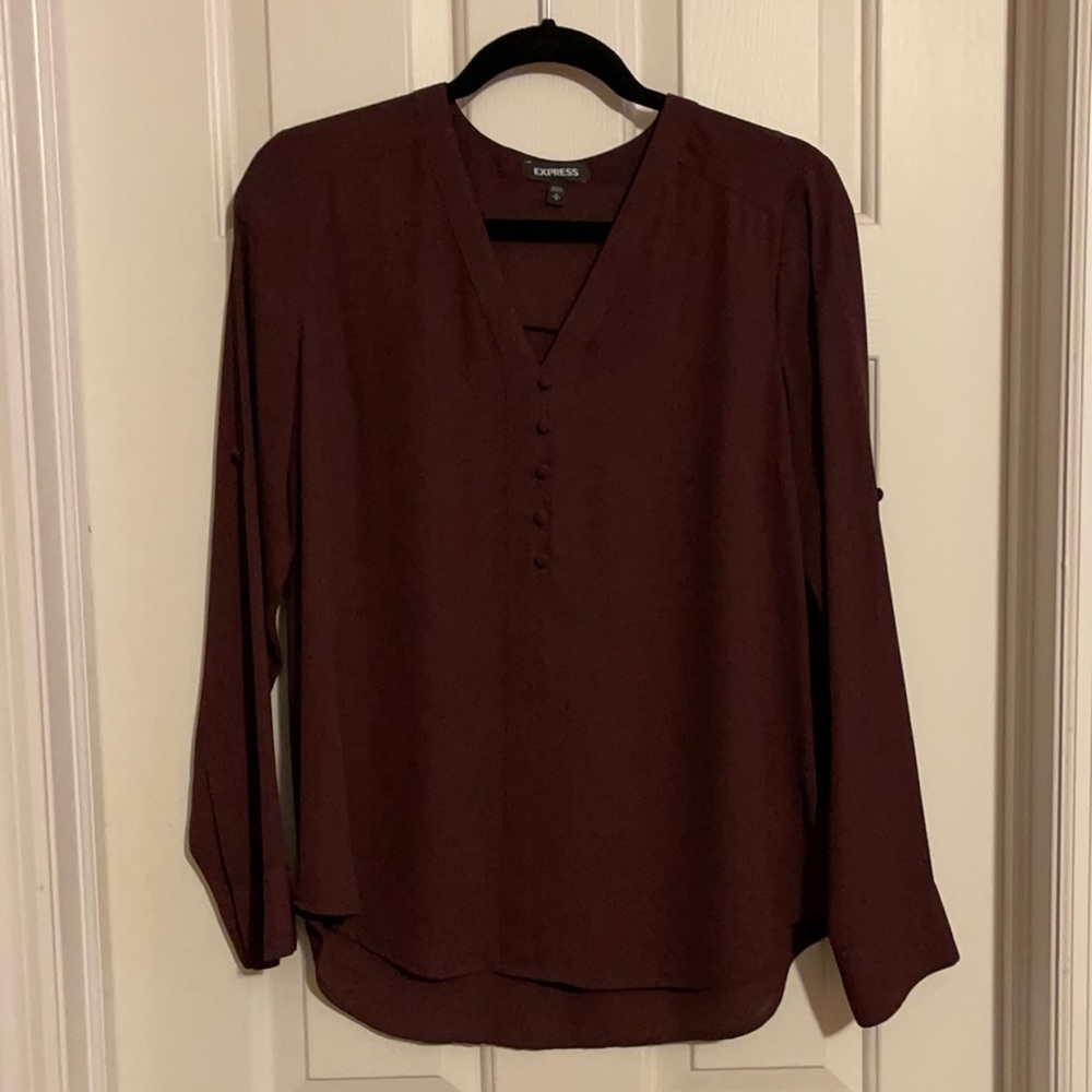 •Express• Chelsea Popover in Wine, Medium
